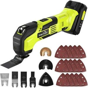 Cordless Oscillating Tool with 6 Speed, 3.2°Oscillating Angle, 22pcs Accessories